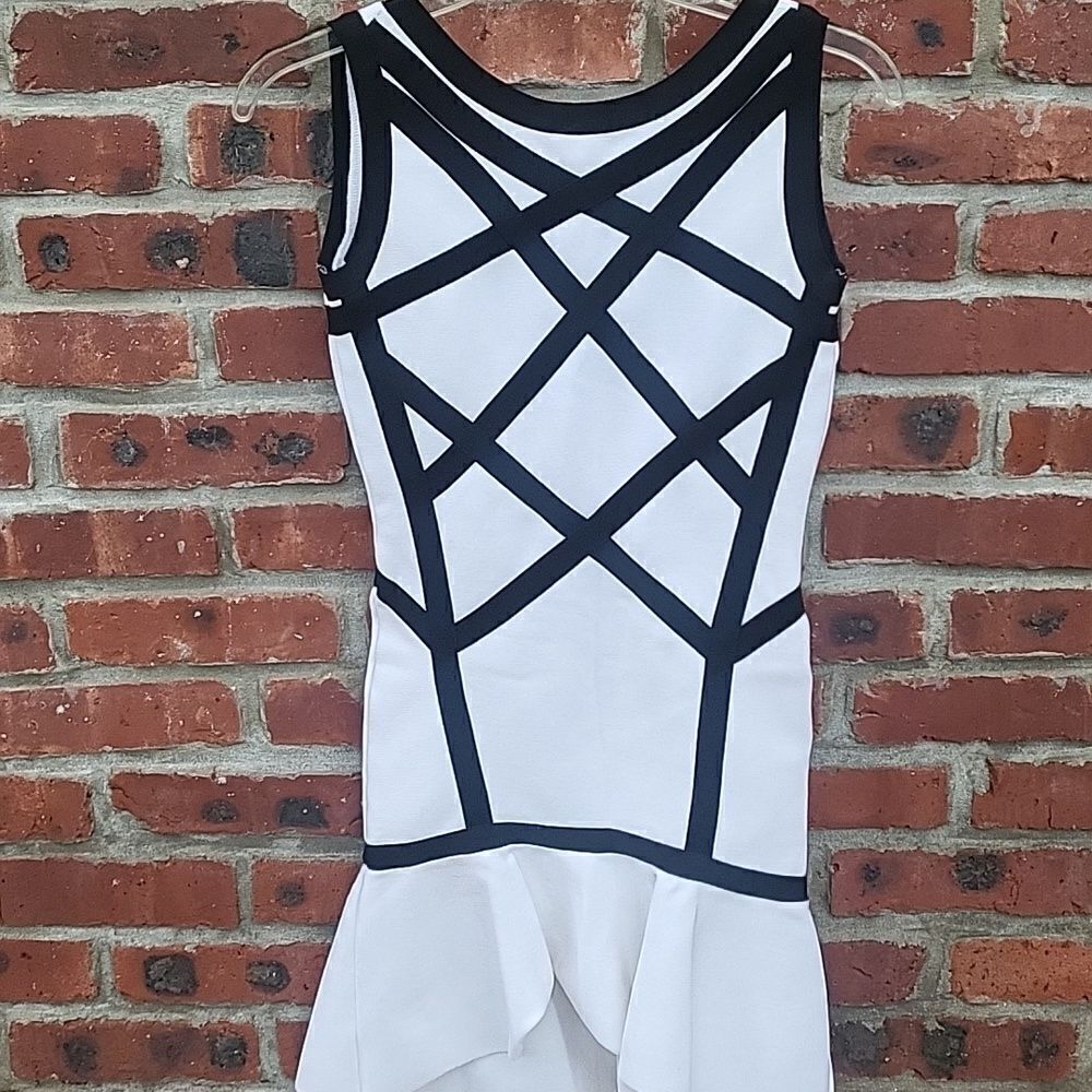 Bebe high low hem bandage dress